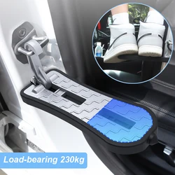 Universal Foldable Extended Car Roof Rack Step Car Door Step Latch Hook Auxiliary Foot Pedal Auto Rooftop Luggage Step Ladder