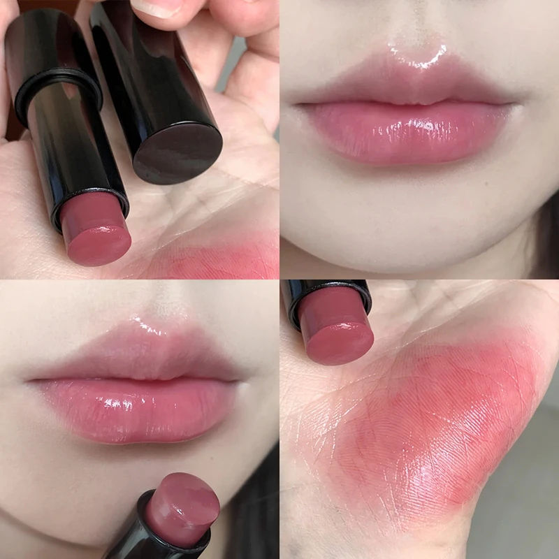 Glass Tea Russet Jelly Lipstick Clear Water Light Solid Lip Gloss Moisturizing Hydrating Waterproof Lip Glaze Korean Makeup