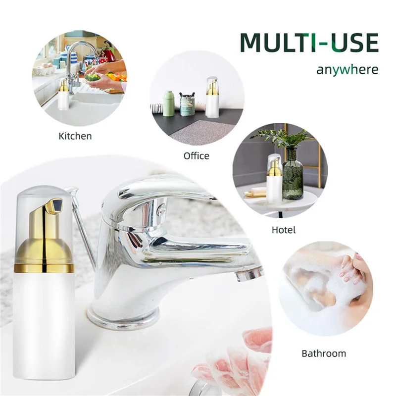 A28F-50Ml Lege Flessen Reizen Zeep Flessen Plastic Schuim Dispenser Flessen Schuim Zeep Pomp Dispensers Reiniging, Reizen 24 Stuks