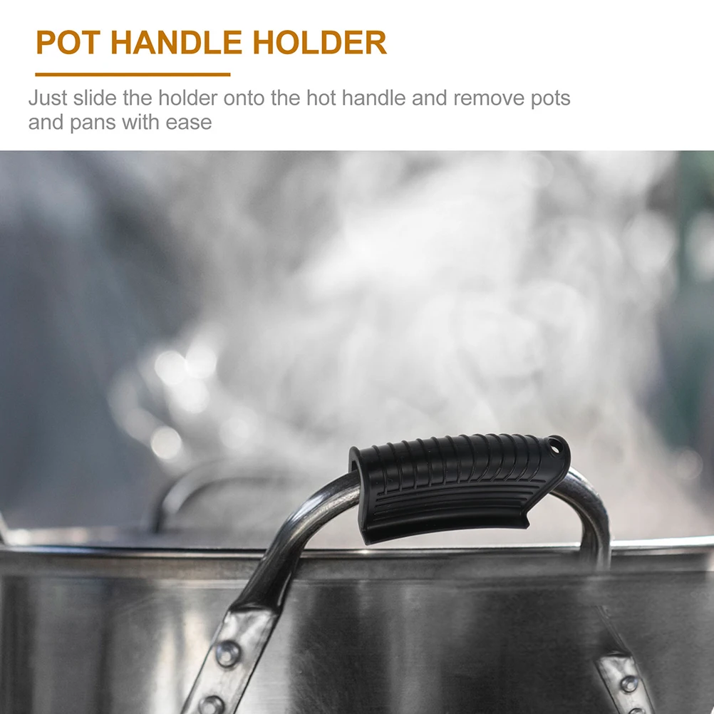 

Silicone Pot Handle Covers Heat Resistant Anti-Scald Ear Shape Protector For Stew Pot Kitchen Cookware Accessories