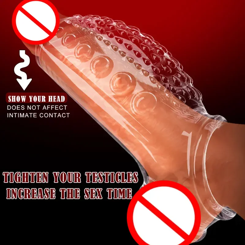 Cock ring sleeve penis enlargement granule clitoris G-spot stimulation delay ejaculation toys for men sex shop