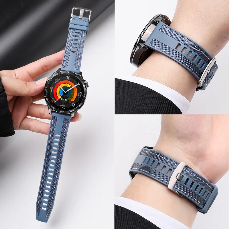 

Официальный сайт 1:1 20 мм 22 мм нейлоновый + силиконовый ремешок для HUAWEI WATCH GT 5 4 46 мм/Watch 4 5 Pro GT 3 2Pro 46 мм 42 мм браслет