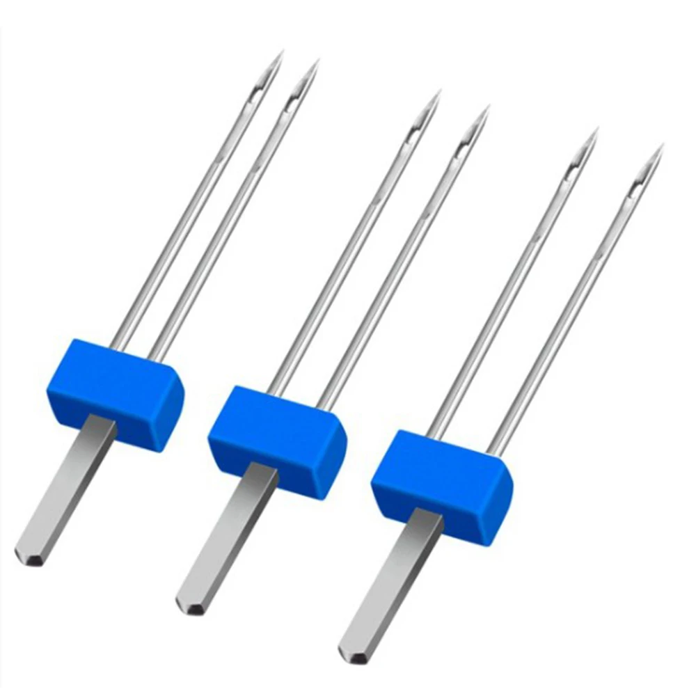 6Pack Double Twin Needles Wrinkled Needle with 2 PCS 9 Groove Pintuck Presser Foot for Sewing Machine Accessories 5FM HOT