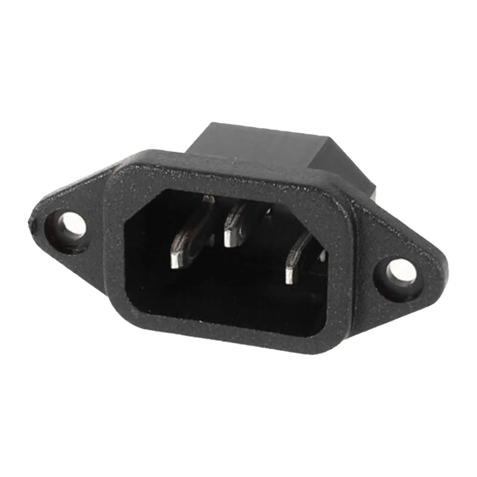 conector preto da entrada do IEC do adaptador 5.1x2.4x2.8cm da tomada da montagem do painel de 250V 15A