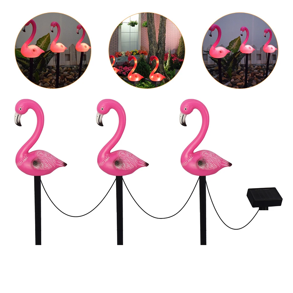 

Flamingo Landscape Solar Outdoor Garden Stake Lights Waterproof Solar Yard Lights Bird Decorative Lamps for Courtyard Porch