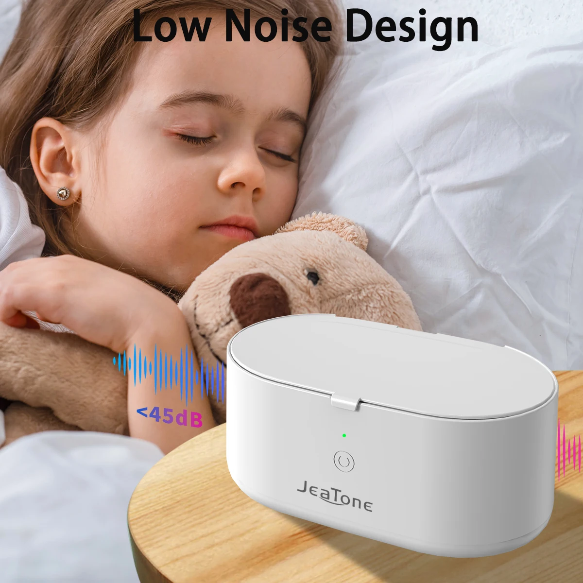 Ultrasonic Cleaner 46KHZ  High Frequency Vibration 600ml Portable Deep Clean for Jewelry Rings Glasses Makeup Brushes Home Trave