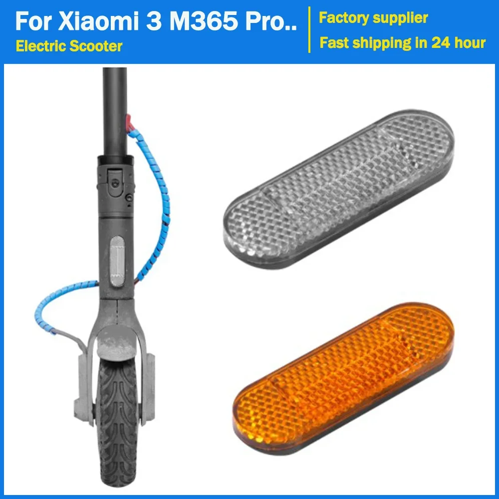 ABS Reflective for Xiaomi Electric Scooter Pro Pro2 M365 Front Tube Night Warning Bicycle Motorcycle Yellow Safety Accessories