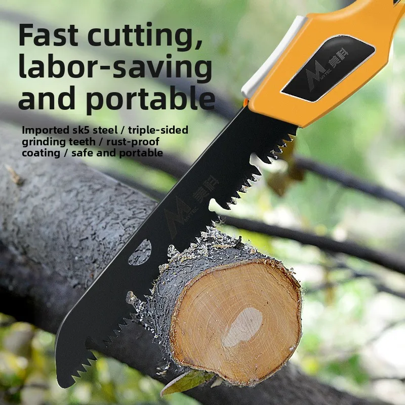 

Home outdoor mini folding saw, labor-saving and portable, SK5 steel wear-resistant, rust proof, with three adjustable angles