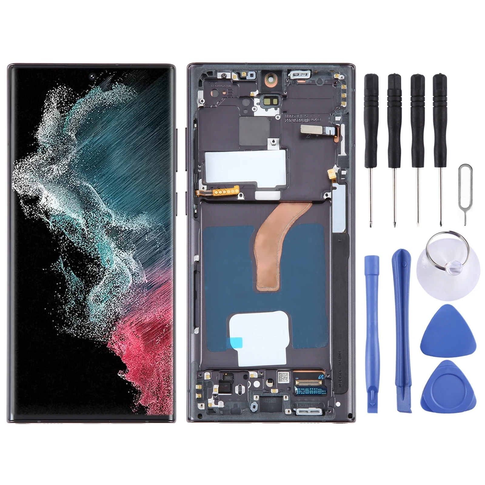 

For Samsung Galaxy S22 Ultra 5G SM-S908B 6.78 inch EU Version OLED LCD Screen Digitizer Full Assembly with Frame