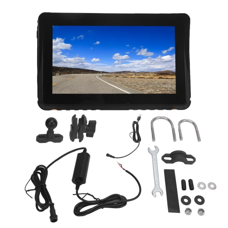 Motorcycle Navigation 7in Waterproof Stable Connection HD Display Touch Screen Navigation For Carplay