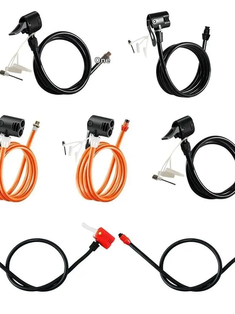 AliExpress NONE Mutistyles Bicycle Air Pump Extension Tube Pump Metal/Plastic Black&Orange Bicycle Hose Air Pump Connector Bike Air Pump