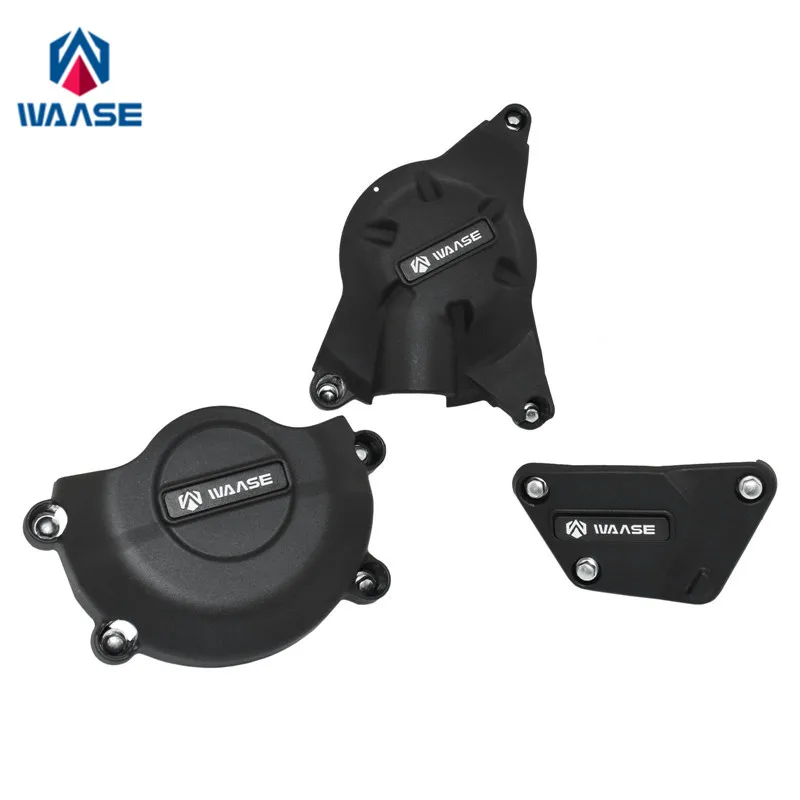 

waase For Yamaha YZF R6 2006-2020 3pcs Engine Guard Stator Clutch Pulse Case Cover Slider Crasg Protector Set