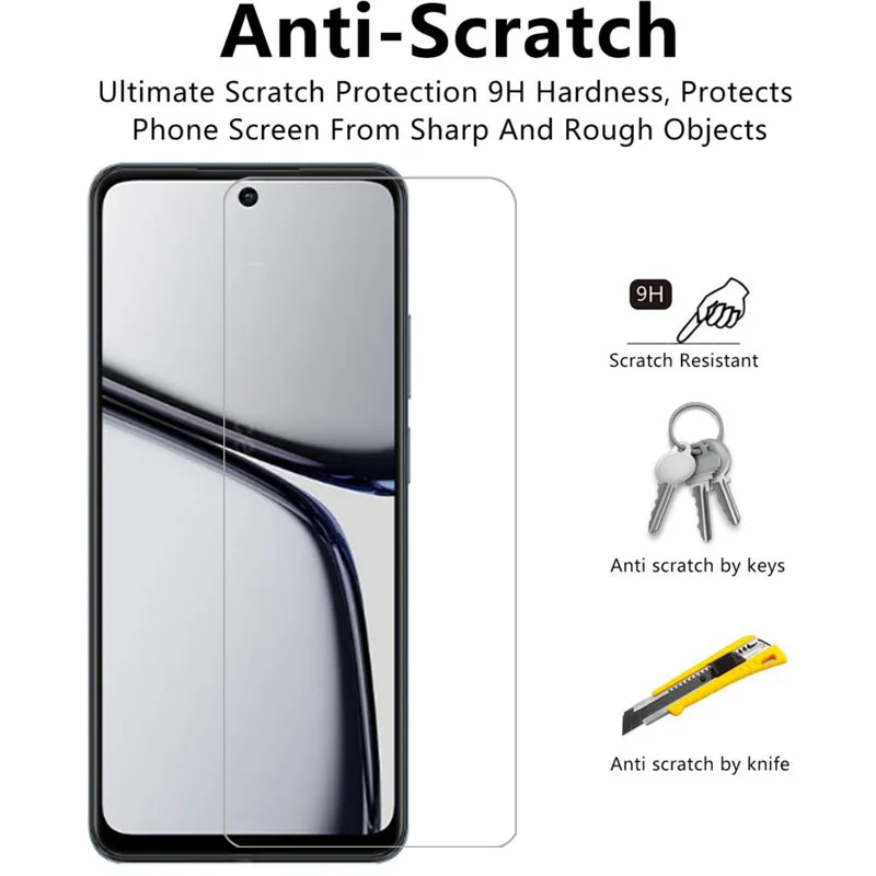 حافظة هاتف لهاتف Realme c65 من الزجاج المقسى على Realmec65 c 65 65c 4g 5g غطاء خلفي 360 Realmi Real me mi Real relme reame c65