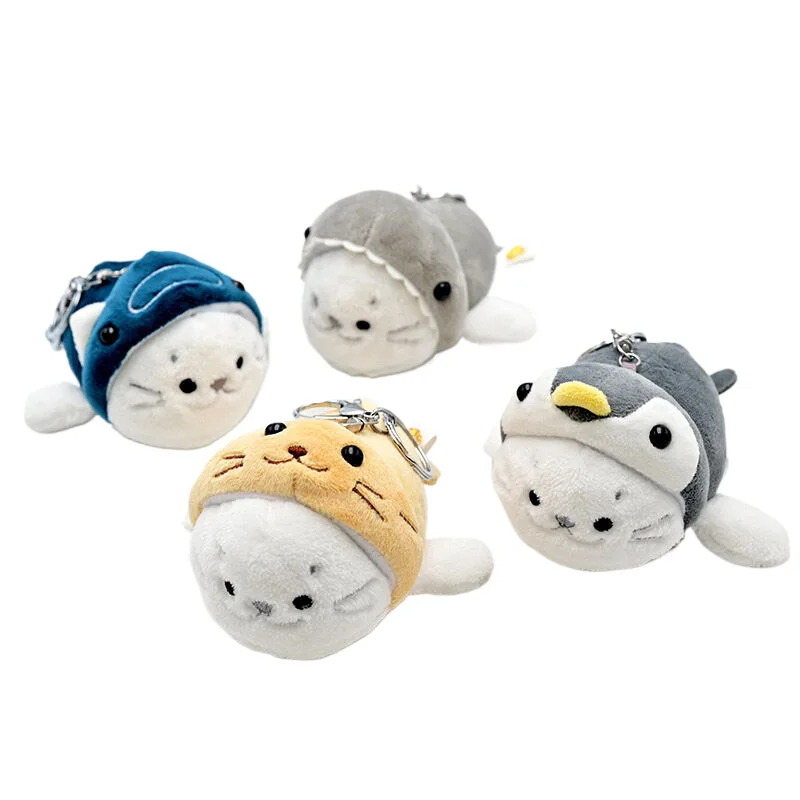 Cute Marine Animals Little Seal Plush Pendant Plush Toy Bag Accessories Keychain Pendant Bag Car Pendant Children's Gifts