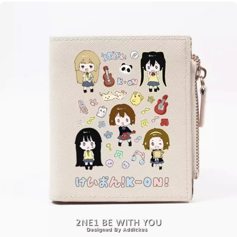 

Anime K-ON！ Hirasawa Yui Tainaka Ritsu Zipper Wallet Fold Bag Multi Card Coin Pocket Holder Fashion Kids Wallets Gift