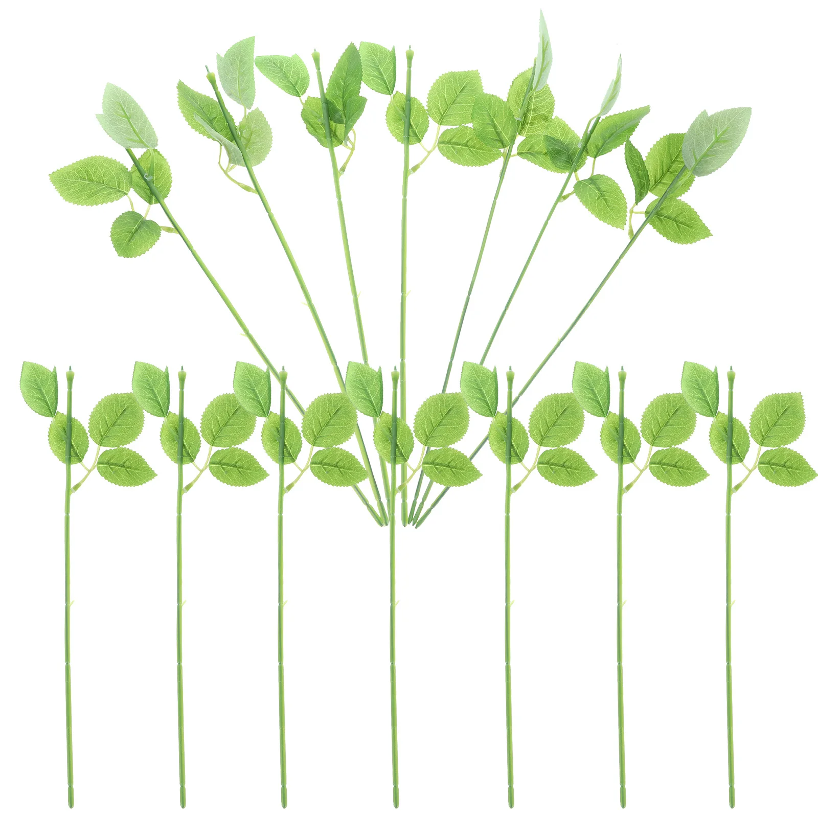 30 pièces tige de fleur de Rose avec feuilles tiges florales artificielles en plastique pour mariage bricolage artisanat fête décor à la maison tige de Rose en plastique