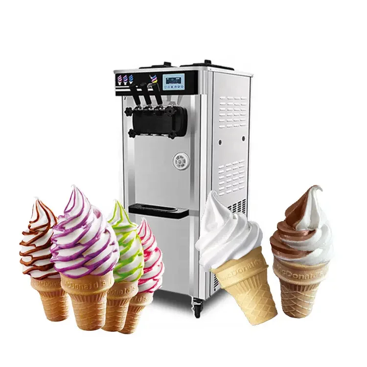 Construction Project Commercial Table Top Frozen Yogurt Soft Serve Ice Cream Gelato Making Machine Supply