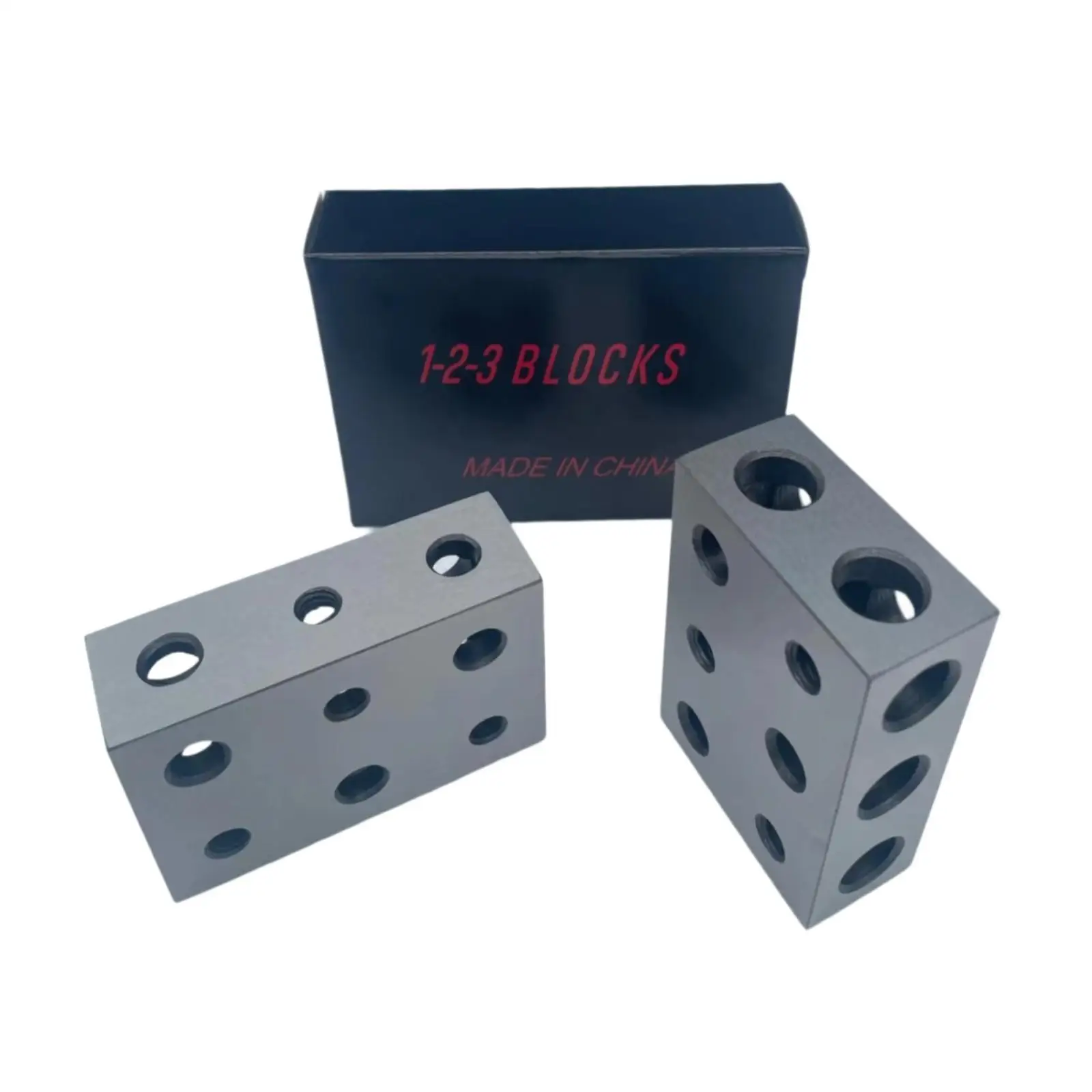 2 Pieces 1x2x3 Blocks 11 Holes Sturdy Milling Hardened Steel 1 x 2 x 3 inch