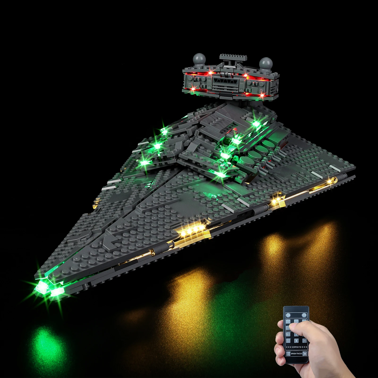 مجموعة إضاءة LED مناسبة لهدية الإضاءة LEGO Imperial Star Destroyer 75394 (باستثناء مكعبات البناء)