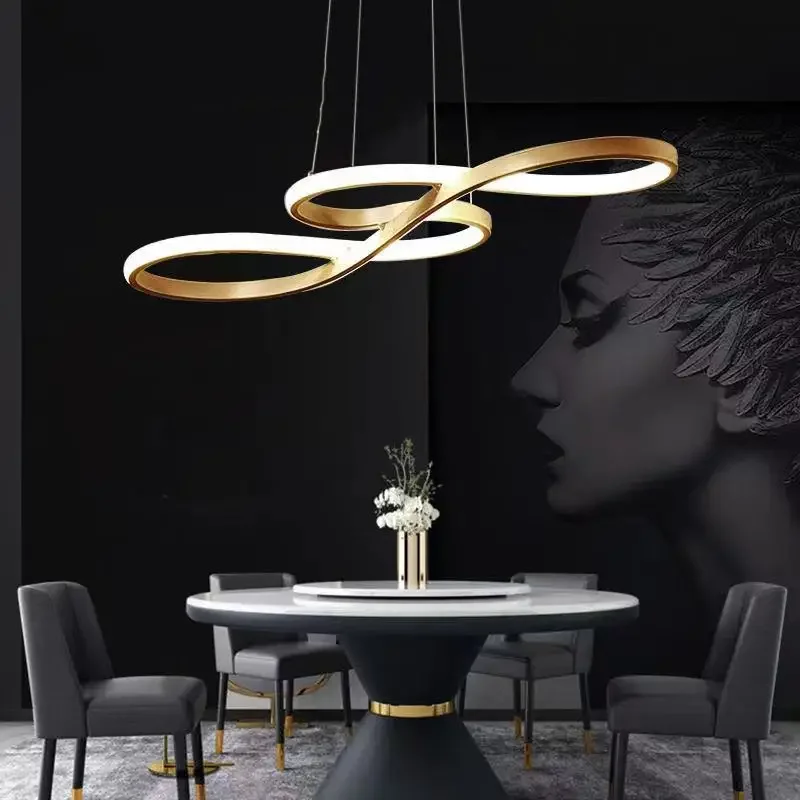 Plafonnier LED suspendu au design nordique moderne, design créatif, luminaire décoratif d'intérieur, idéal pour une salle à manger, une cuisine, un bar ou un bureau