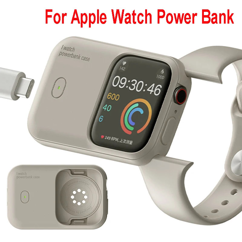 

Портативное беспроводное зарядное устройство Power Bank для Apple Watch 10, 9, 8, 7, 6, 5, 4 SE Ultra 2, аксессуары для iWatch, магнитная зарядная станция