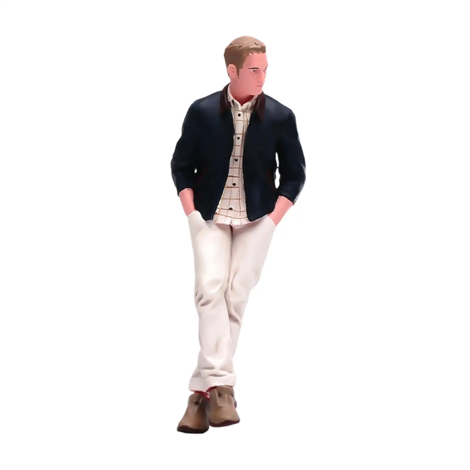 

1:24 Scale Man Figure Micro Scene Decoration Miniature Diorama Model Figure Miniature Resin Male Figurine for Birthday Gift