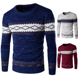 High Quality Pullovers Homme Warm Knitwear 2021 New Autumn Winter Sweaters Casual Pullovers Navy Long Sleeve Knitted Sweater Men