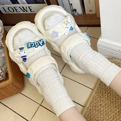 Soft Sole Pillow Slippers for Women Double Buckle Thick Platform Cloud Slides Sandals Woman Summer Beach Non Slip Flip Flops