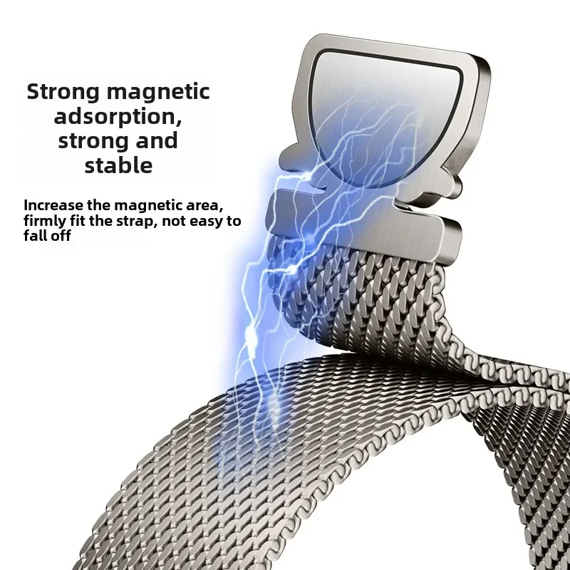 For Apple Watch Band 46mm 44mm 45mm 49mm 42mm Metal Magnetic Bracelet for Iwatch Series 10 9 7 8 5 6 SE Ultra2 Replacement Strap