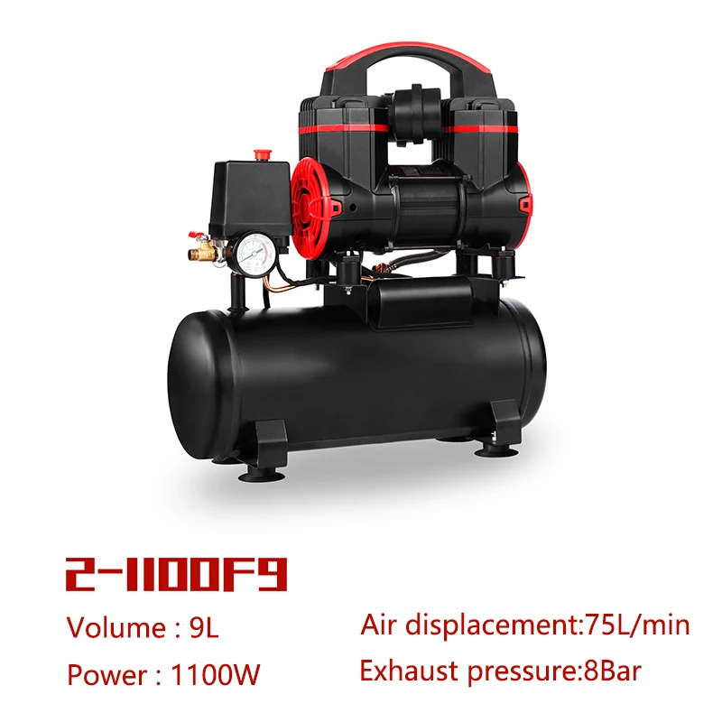 AcePower-Compressor de ar silencioso, silencioso, livre de óleo, bomba de ar portátil, reparo doméstico, inflação de pneus, sussurro, computador,