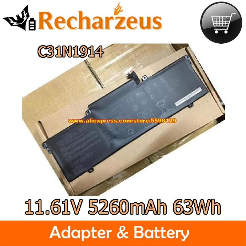 

Genuine 11.61V 5260mAh 63Wh Battery C31N1914 For Asus Zenbook 14 Seires UX435EG UX435EA UM425QA Ultralight UX435EAL UX425UG