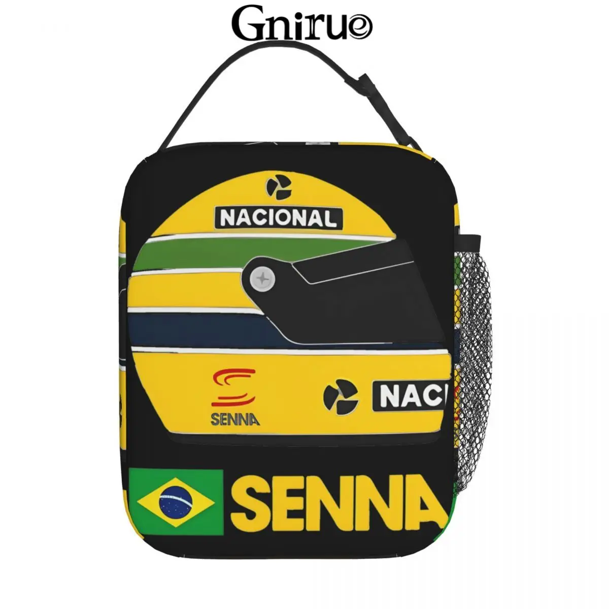 Ayrton Senna Racing Cars Merch Insulated Lunch Bag For Outdoor Food Storage Bag Portable Cooler Thermal Lunch Box