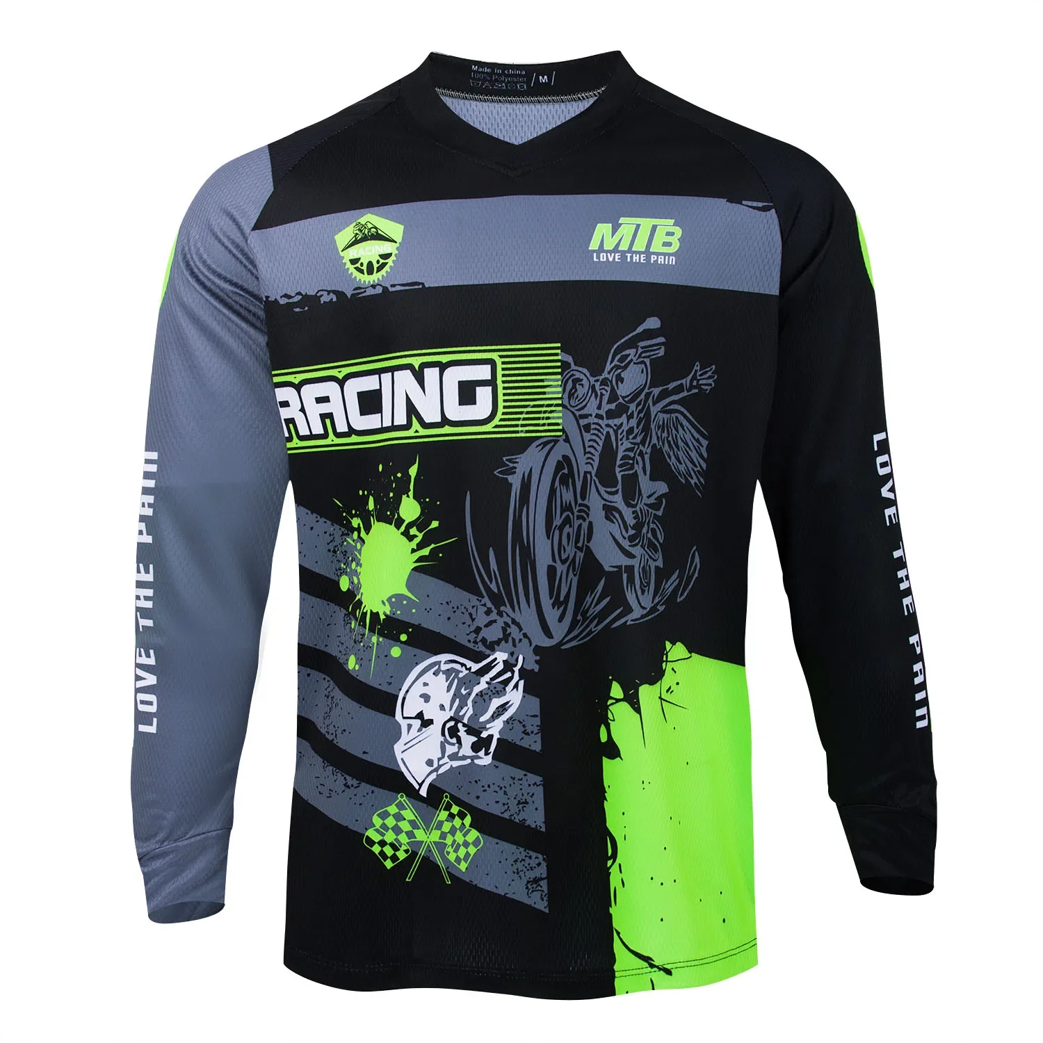 

Профессиональная рубашка для мотокросса с длинным рукавом, майка для скоростного спуска на горном велосипеде, рубашка для гонок на беговых велосипедах, быстросохнущая футболка для горного велосипеда