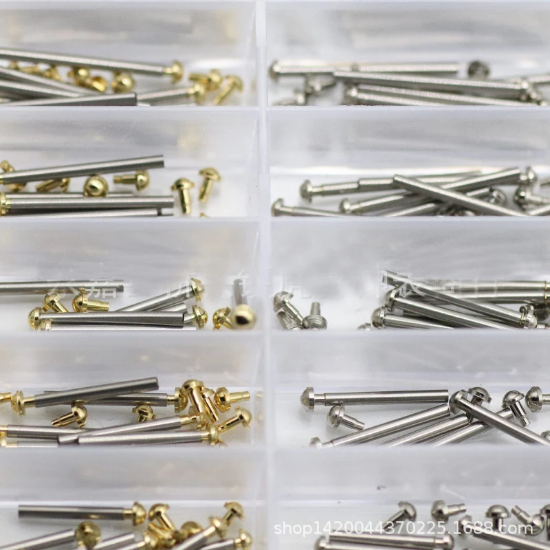 200Pack 10-20mm Watch Strap Assortment Tube Pins Bracelet Rivet Set 10 Sizes for Watchmaker Repair Repalcement