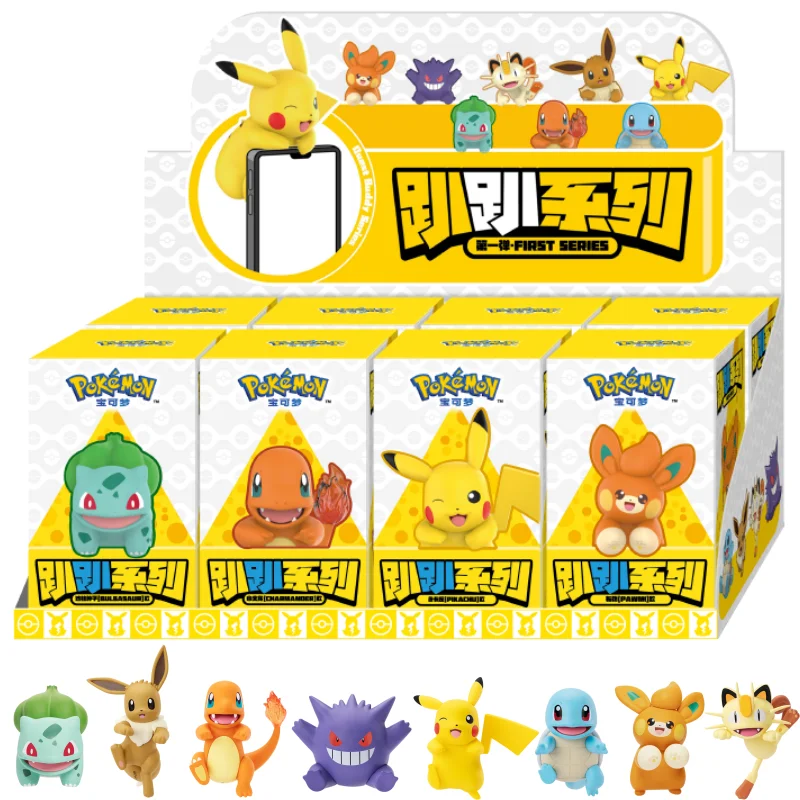 Pokemon Anime Actiefiguren Eevee Bulbasaur Pikachu Modellen Desktop Decoratie Ornamenten Auto Ornamenten Kinderspeelgoed