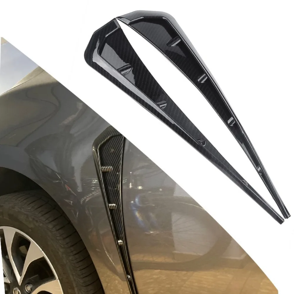 Carbon Fiber Car Side Fender Vent Air Wing Cover Body Trim Accessories Fit for Honda Civic Sedan Coupe Hatchback 2016-present
