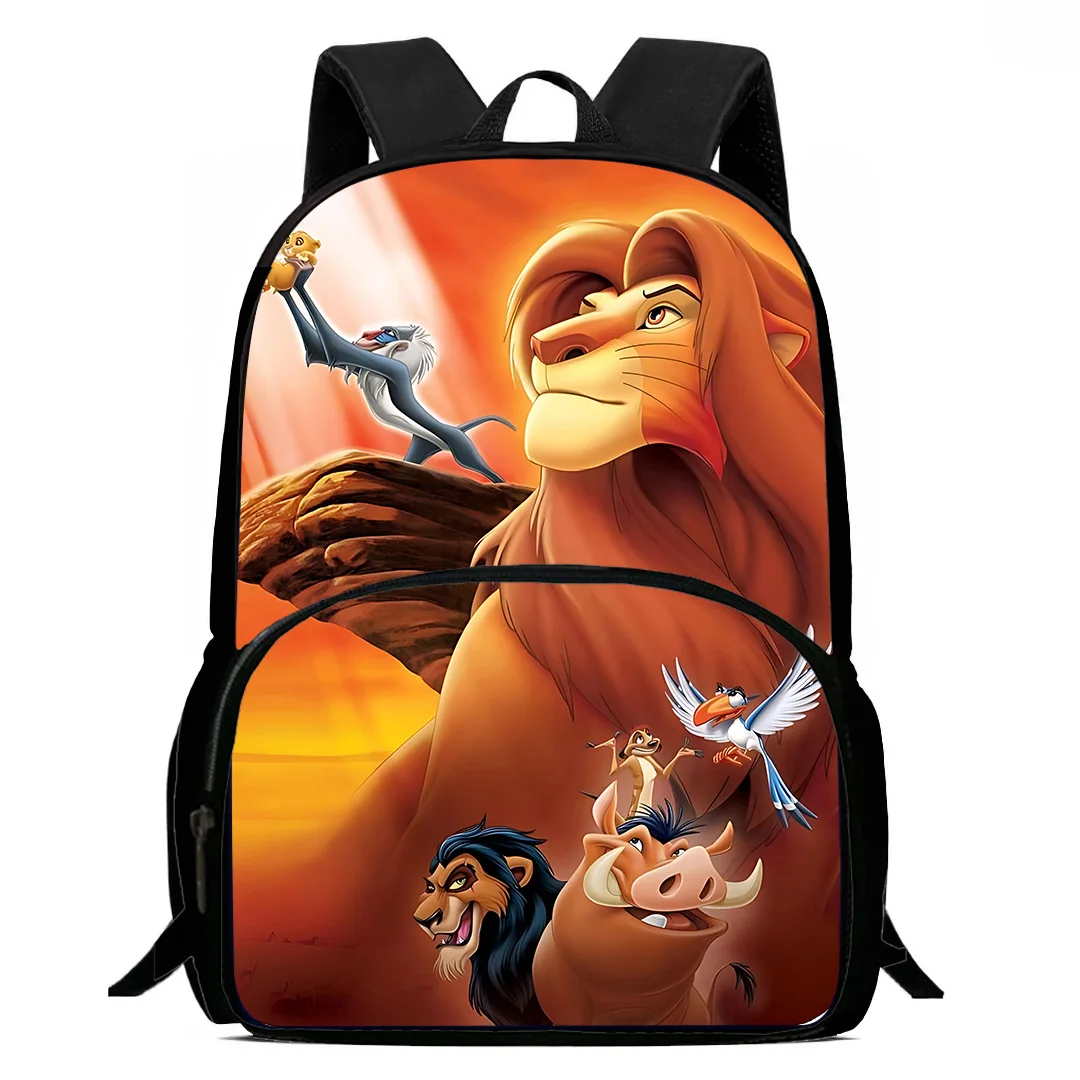 Cartoon The Lion King Simba Kids Backpacks Boys  Girls Student Birthday Gift Child School Bags Capacity Camping Durable Rucksack