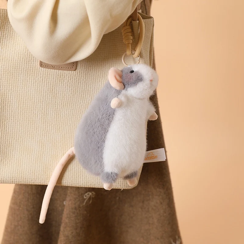 15/21CM Niedliche Fancy-Ratten-Plüschtiere Weiche Stofftier-Puppe Plüsch-Maus-Anhänger Schlüsselanhänger Lustige Geschenke – Detail 8