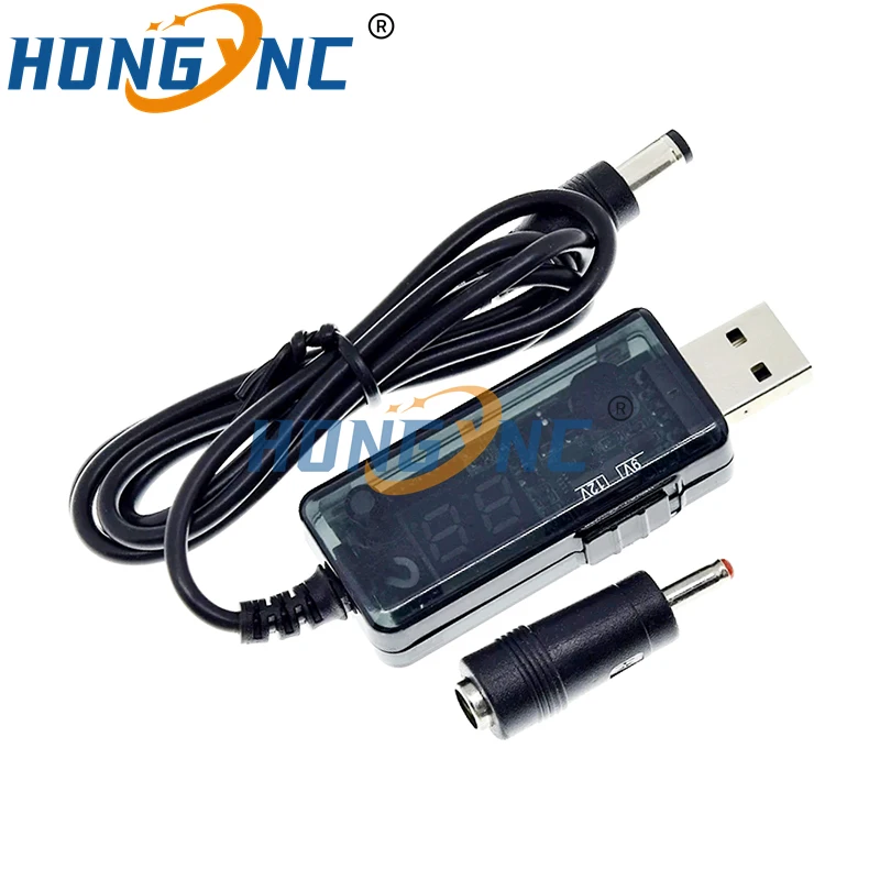 USB Boost Converter DC 5V to 9V 12V USB Step-up Converter Cable + 3.5x1.35mm Connecter For Power Supply/Charger/Power Converter