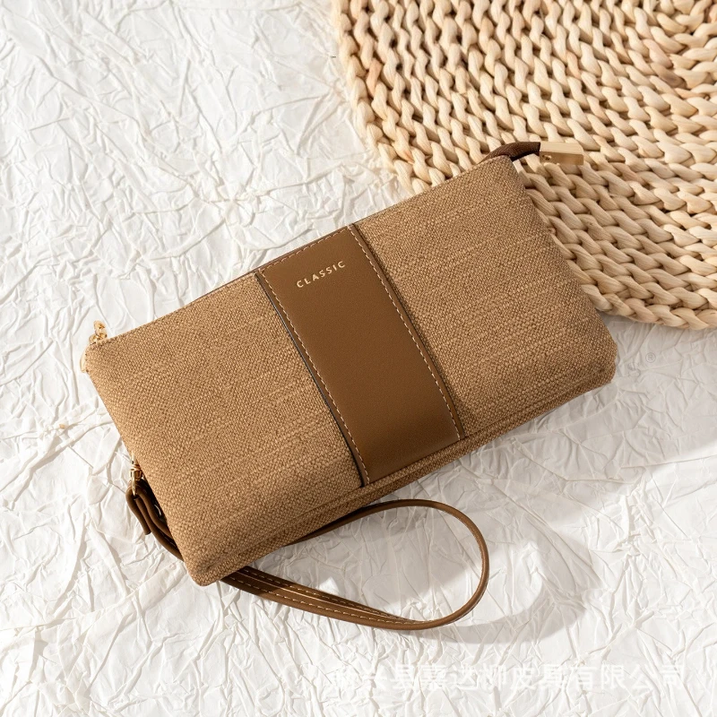 

Simple Fashionable Versatile Large Capacity Ultra-thin Women's Handbag Mobile Phone Change Storage Bag Wrist Bag