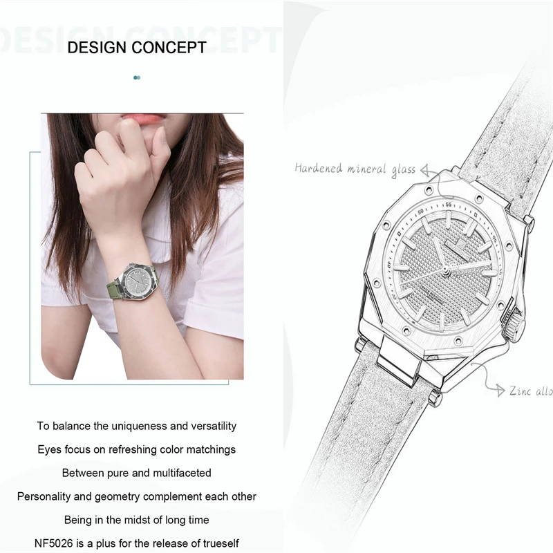 2023 NAVIFORCE Fashion Classic Luxurious Women\'s Watches Waterproof Luminous Ladies Watches Reloj Mujer 5026 Ladies Gifts