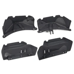 4Pcs Fenders Flares Wheel Arches for 1/10 RC SCX10 with Shock Mount Prefixal Transmission Chassis 313mm Wrangler Body