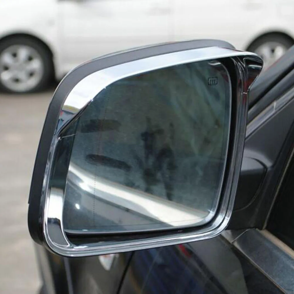 Rear View Side Glass Mirror Trim Frame Rain Shield Sun Visor Shade Eyebrow For Jeep Grand Cherokee 2014 2015 2016 2017 2018 2019