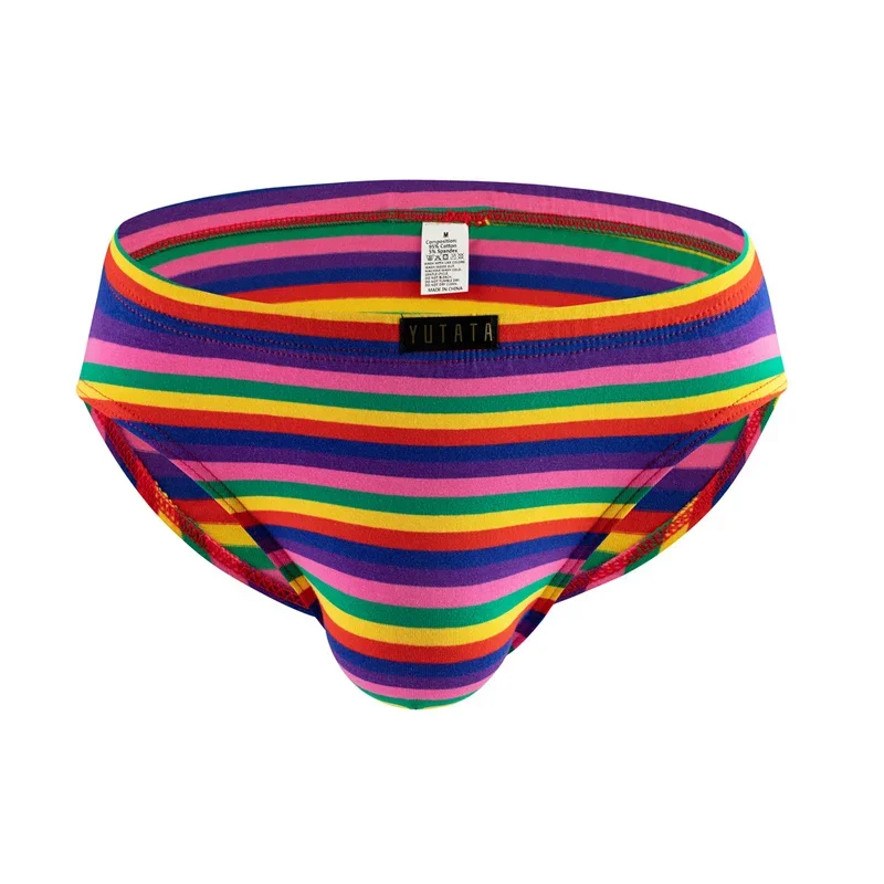 Novas cuecas de algodão roupa interior listrado gay calcinha jockstrap cuecas masculinas macio innerwear sexy homem roupa interior breve cuecas bikin