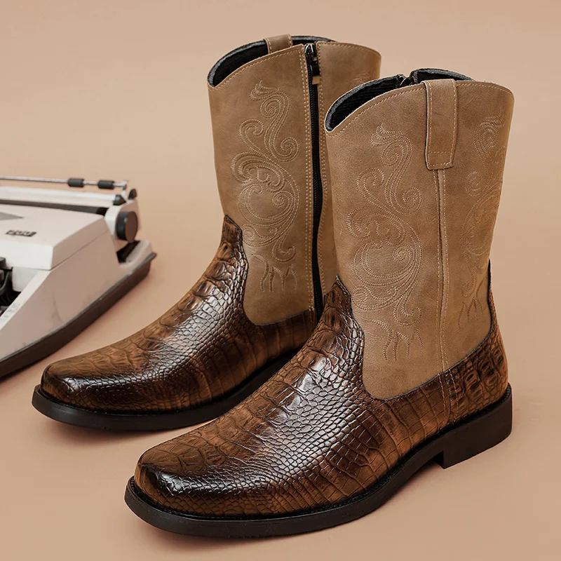 

Men's high top casual boots autumn and winter British youth versatile trendy boots soft sole anti slip comfortable outdoor boots