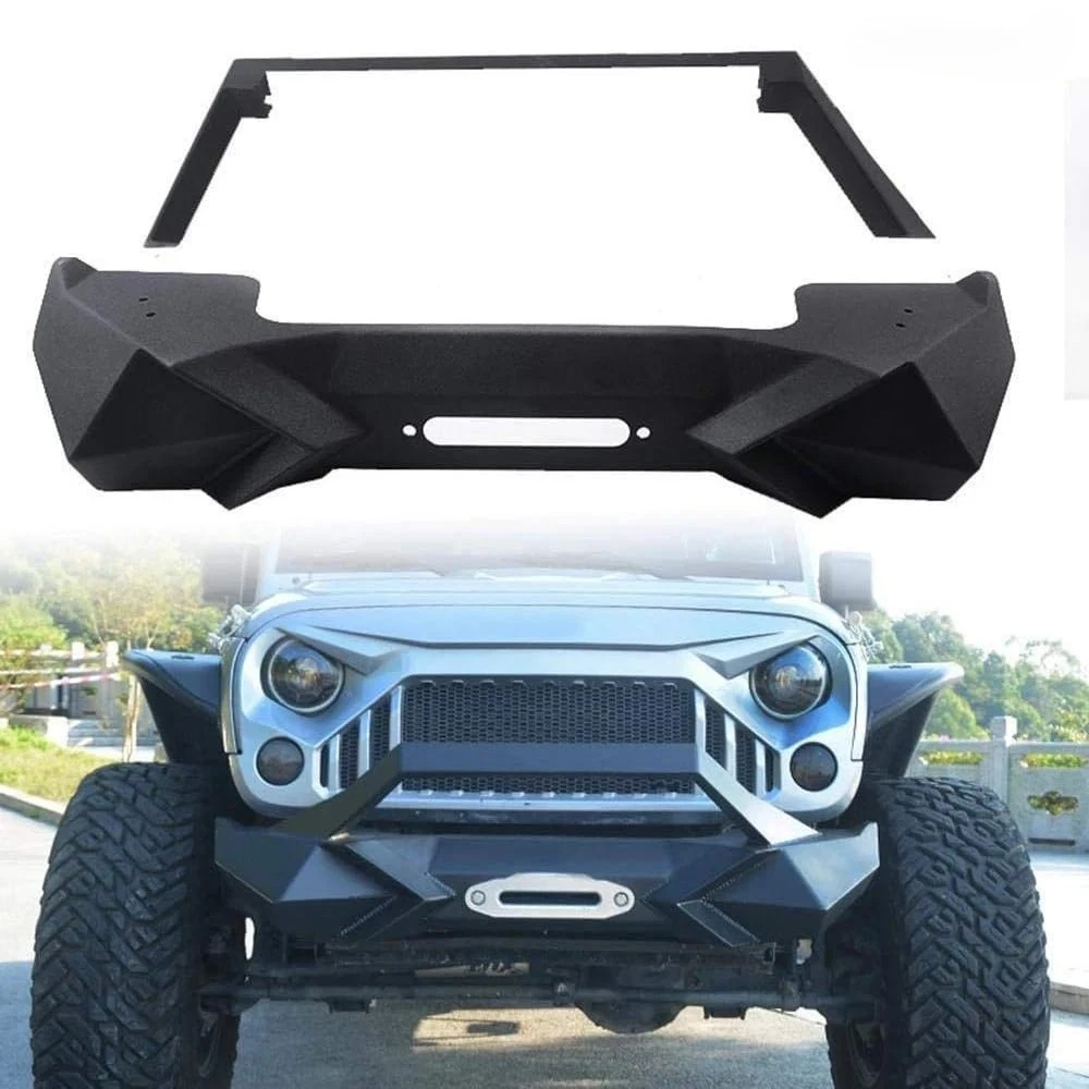 

Maiker Front Bumper For Jeep Wrangler JK JL Steel Bumper Without Sensor Holes 4x4 Accessories Maiker Manufacturer