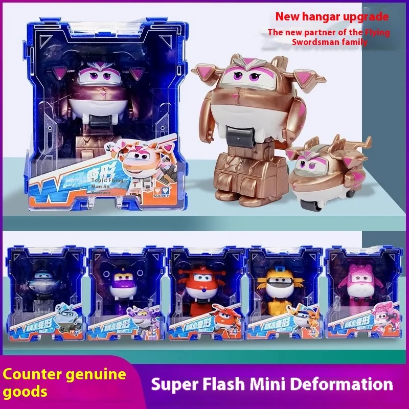 

36 Types Super Wings 2" Scale Mini Transforming Anime Deformation Plane Robot Action Figures Transformation Toys For Kids Gifts