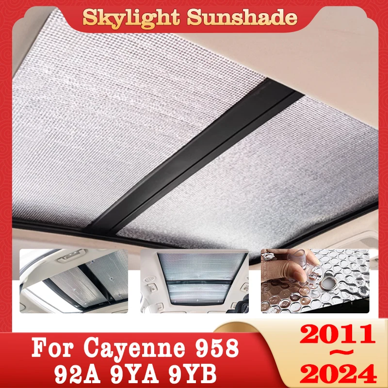 

Car Skylight Sunshades For Porsche Cayenne 958 92A 9YA 9YB 2011-2024 2023 2022 2PCS Car Window Sun Sticker Roof Sunshading Board