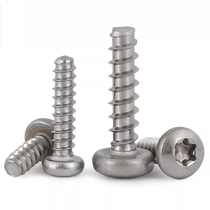 توركس عموم رئيس التنصت المسمار M2.2 M2.6 M2.9 M3 M3.5 M3.9 M4.2 الفولاذ المقاوم للصدأ ستة الفص جولة رئيس شقة الذيل الذاتي التنصت على مسامير