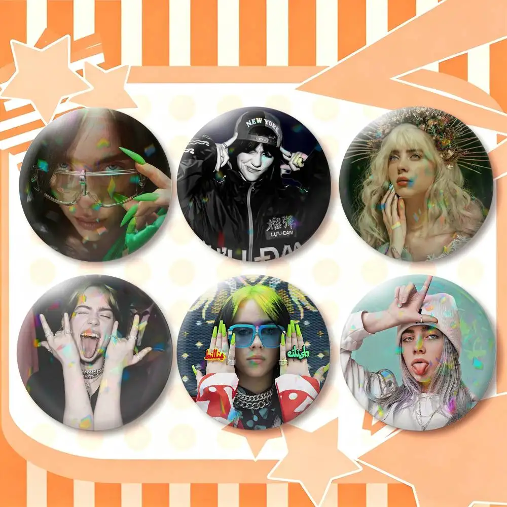 Dark Princess Billie Eilish  25mm 32mm 44mm 58mm 75mm Brooches Badges Pins for Accessories Gift